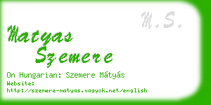 matyas szemere business card
