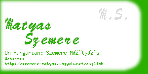 matyas szemere business card